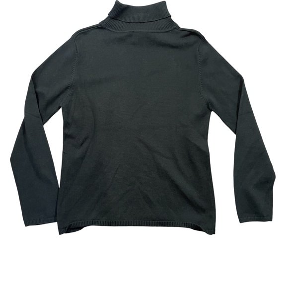 Christine Alexander Medium TurtleNeck Sweater Jewelled Black Cotton Blend Soft - Picture 5 of 5